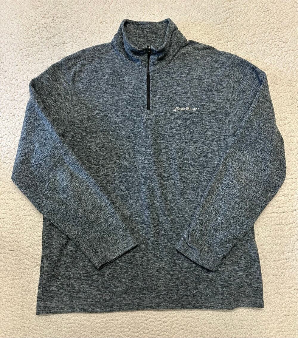 Eddie Bauer Mens 1/4 Zip Fleece Pullover Large